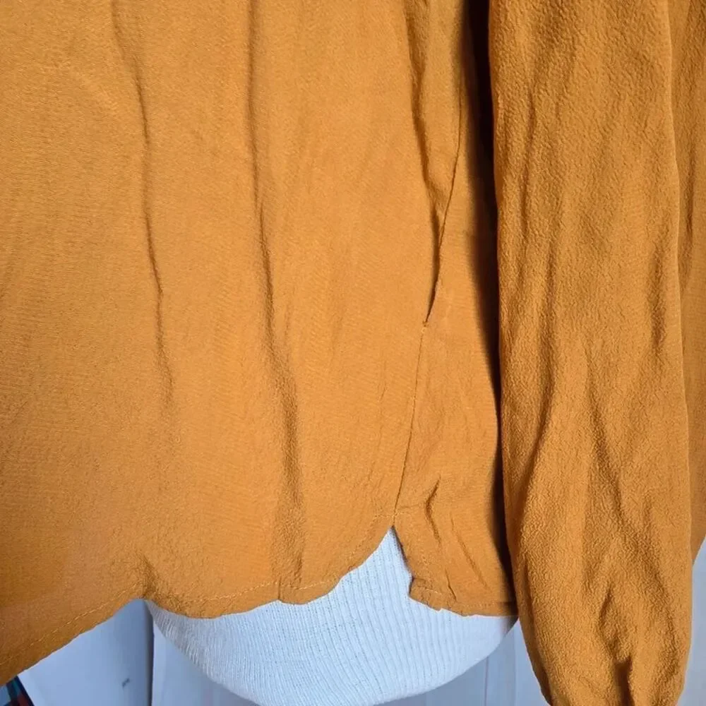 J. Crew Long-Sleeve Top Yellow Size L